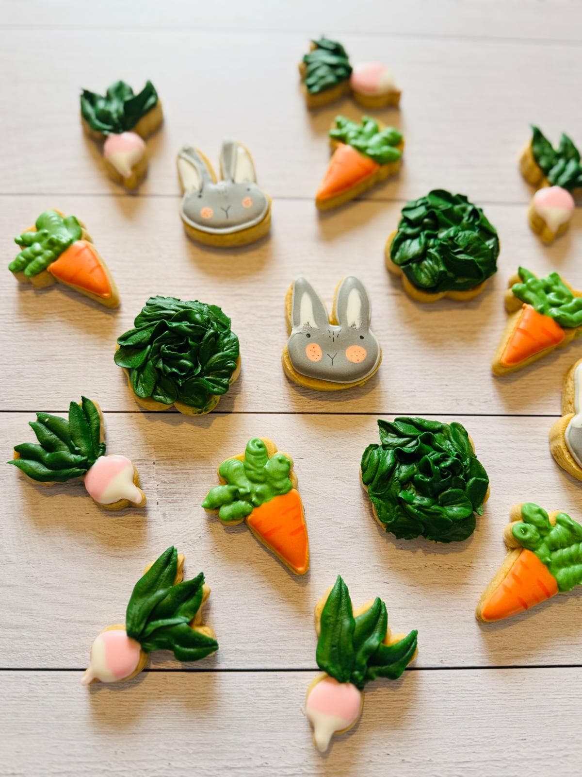 Biscuits lapin, carotte, chou