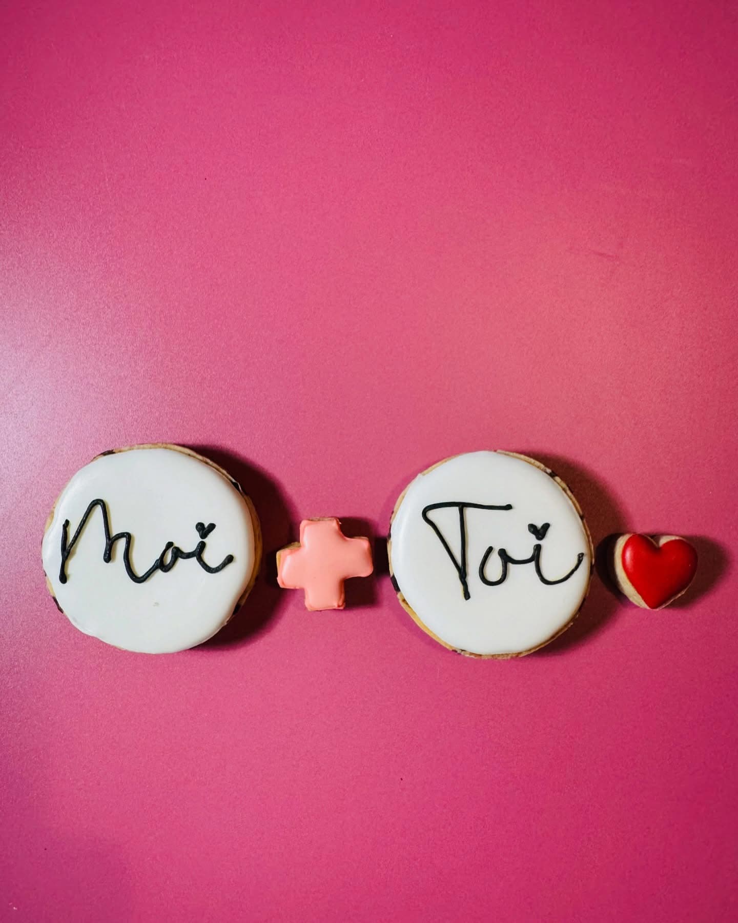 Biscuit st valentin moi, toi, cœur