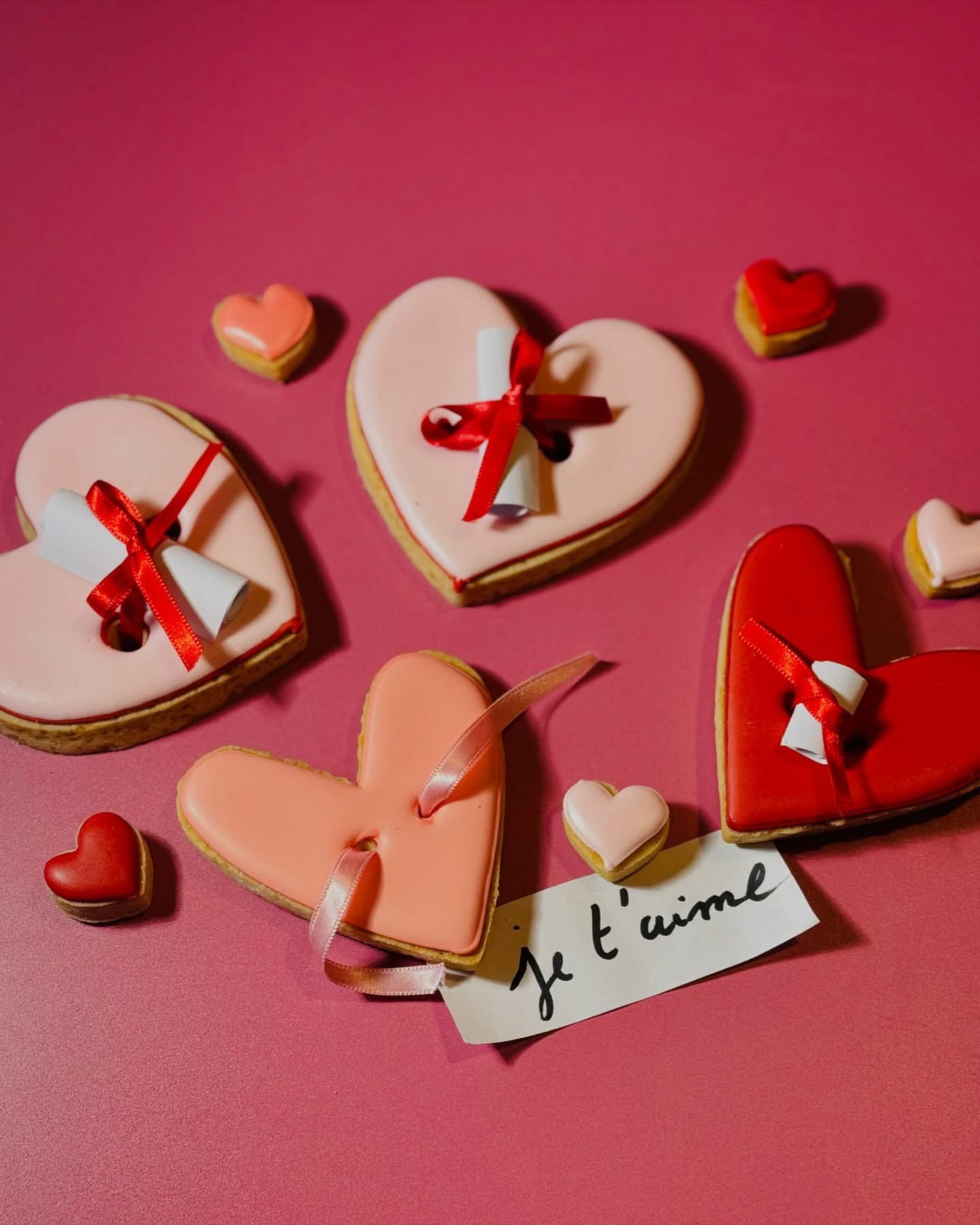 Biscuits coeur, je t'aime, st valentin