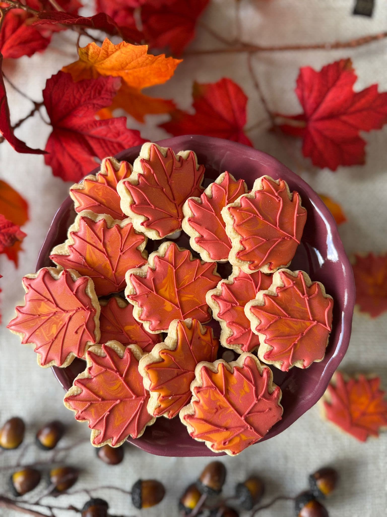 feuille d'érable biscuit automne
