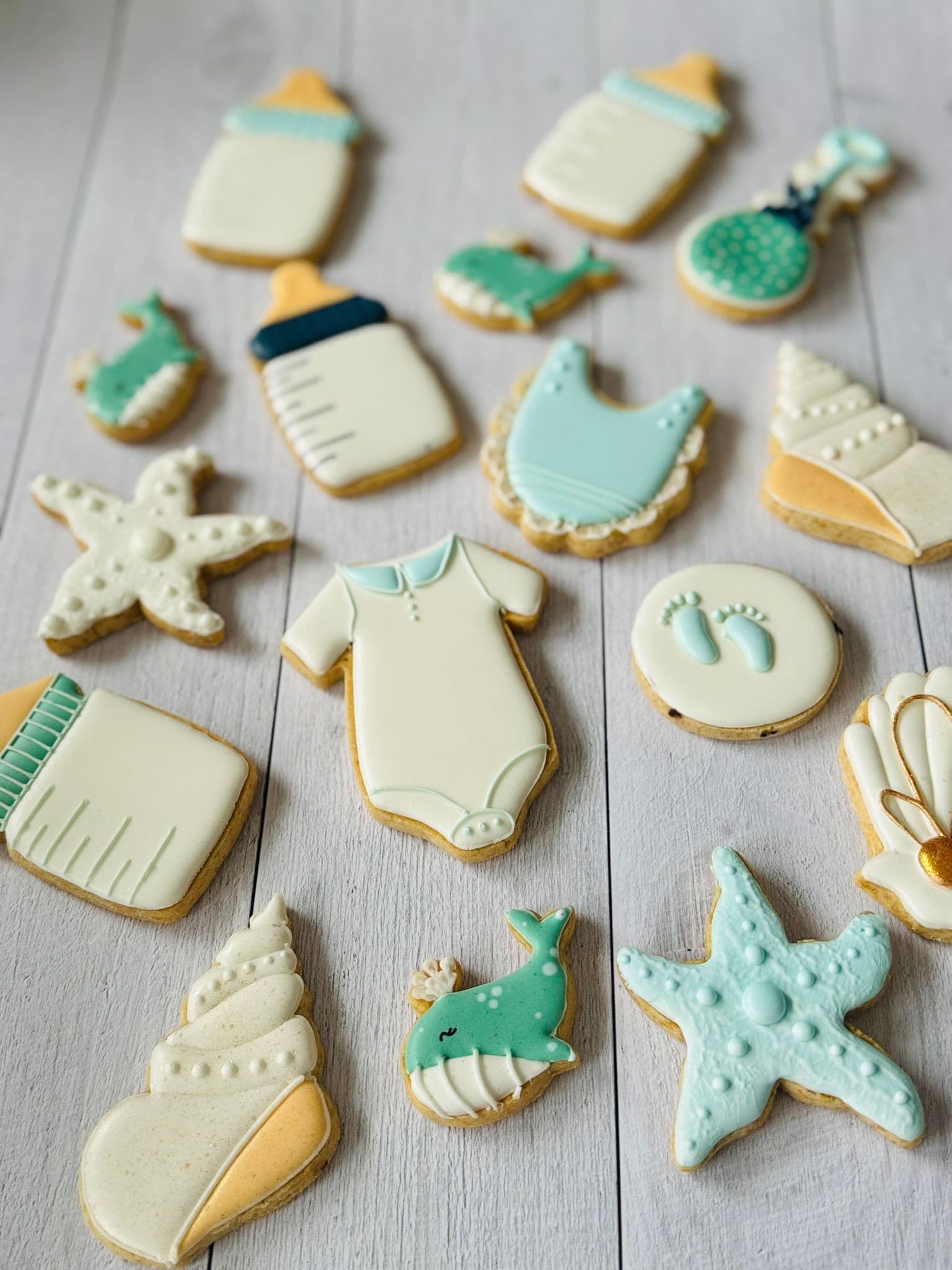 biscuit baleine, baby étoile de mer, petits pieds bébé